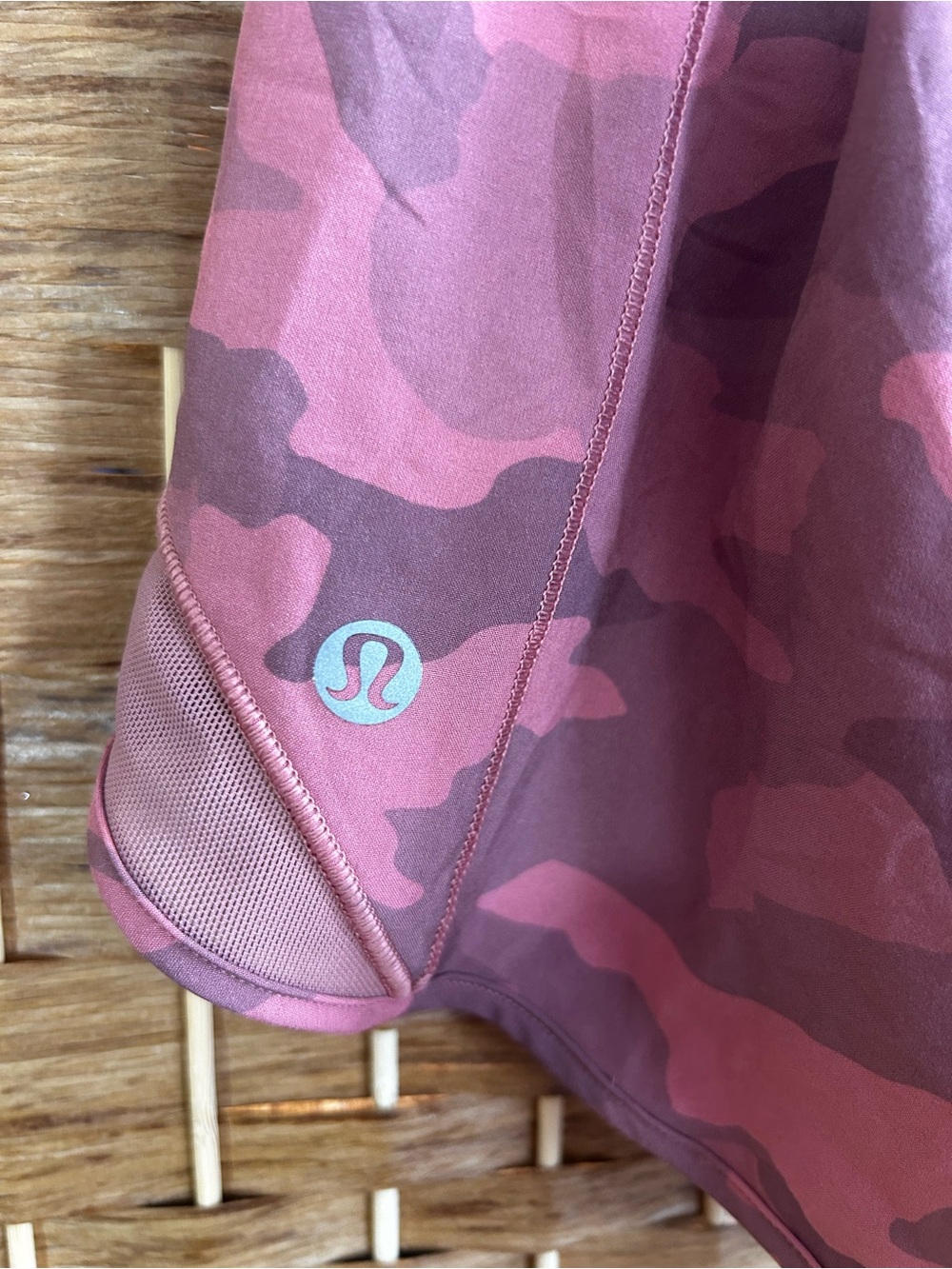 Lululemon Hotty Hot Short II Incognito Camo Pink Taupe Running Shorts Sz 6